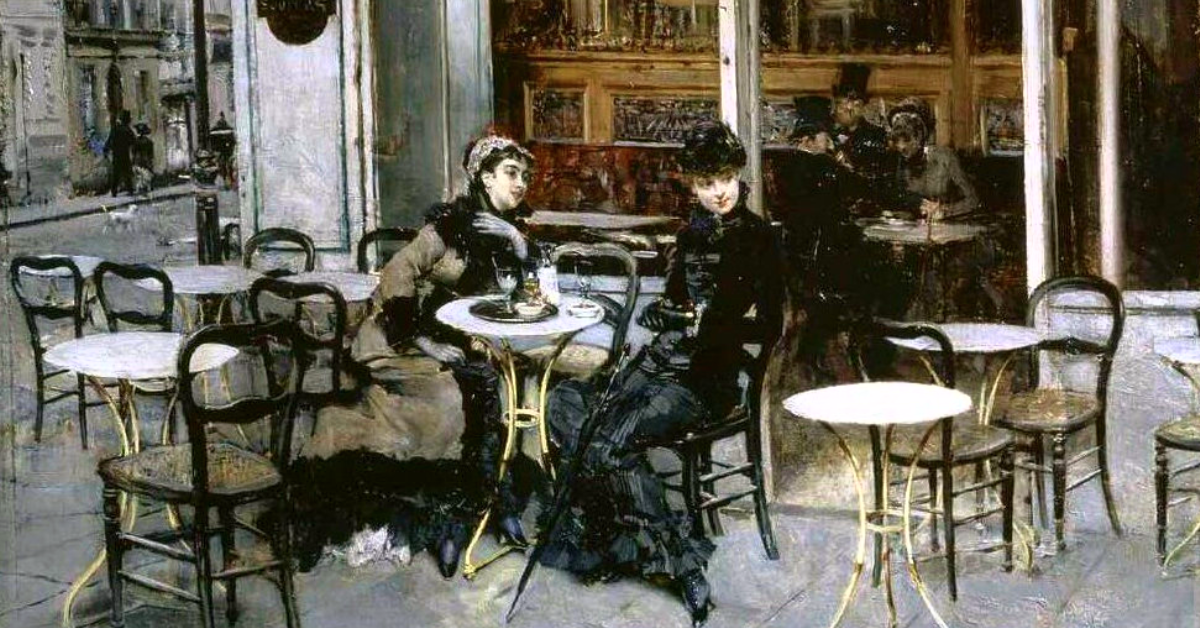 Giovanni Boldini - Conversazioni al caffè