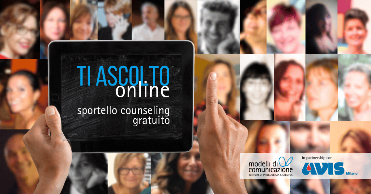 Ti ascolto: sportello counseling online in partnership con AVIS Milano